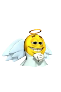 😇 b1d4f759 Эмодзи, Ангел, Гало, Крылья whatsapp sticker