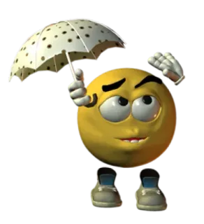 💧 decb9a7c Эмодзи, Зонт, Погода, Мультфильм whatsapp sticker