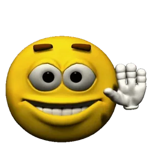 👋 04489fb7 emoji, smiley face, waving, hello telegram sticker
