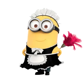 😊 74a011bf Minion Despicable Me Minion, Cameriera, Cartone animato, Divertente, Carino, Personaggio telegram sticker