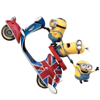 😊 c5db3bf4 Minions Despicable Me Minions, Monopattino, Cartone animato, Film, Divertente, Personaggio telegram sticker