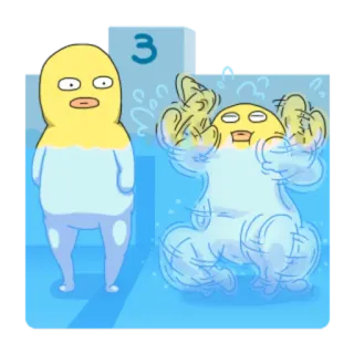 🏊 3e911b2f 오리, 만화, 애니메이션, 목욕, 샤워 telegram sticker