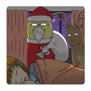 🎅 8c07330f Santa Claus 크리스마스, 산타, 휴일, 순록, 축제, 겨울, 선물 telegram sticker