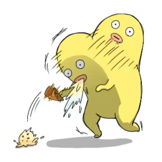 🍦 bb5417e1 만화, 괴물, 구토, 웃긴, 생물 telegram sticker