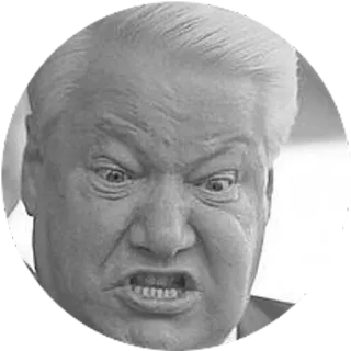 😖 5c36bd5b Boris Yeltsin Boris Yeltsin, Russia, politics, politician, angry telegram sticker
