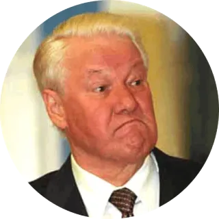 😟 83f9677e Boris Yeltsin Boris Yeltsin, Russian President, politician, Russia telegram sticker