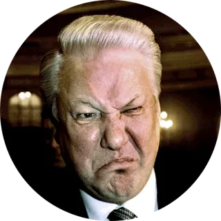 👿 b8fd072c Boris Yeltsin politician, president, Russia, historical figure, political telegram sticker