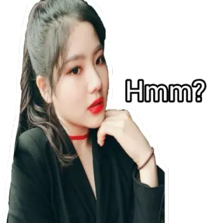 🤐 83726c51 Hmm? mujer, hmm, pregunta, pensando, confundido whatsapp sticker