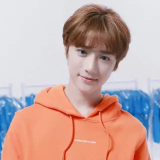 😊 fcf25293 HANCHOHANN ภาพเหมือน, ผู้ชาย, คน, เสื้อผ้า, เสื้อมีฮู้ด, สีส้ม telegram sticker