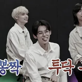 🍗 5f8e6243 빵짝 투닥 ภาษาเกาหลี, สติกเกอร์, ข้อความ, ลิ้น telegram sticker