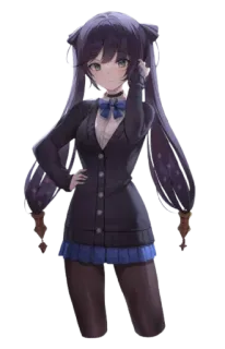 🍑 0beb681a 애니메이션 소녀, 교복, 양갈래, 귀여운, 만화, 애니메이션 캐릭터 telegram sticker