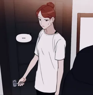 🕯 b83e4666 ... mujer, dibujo animado, persona, mujer, pensando telegram sticker