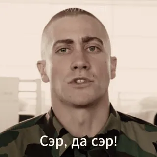 👍 af29ecec Jarhead Сэр, да сэр! militer, marinir, rusia, kamuflase, tentara telegram sticker