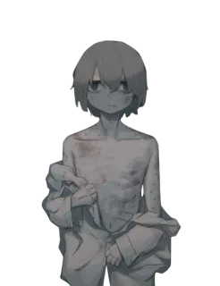 ✨ 2b864f37 scars, anime, horror, dark, bruises telegram sticker