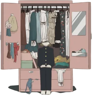 ✨ 374fb8b3 wardrobe, clothing, closet, outfit, anime, character telegram sticker