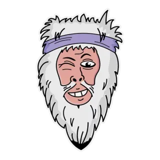 😙 151dbf95 yeti, cartone animato, creatura, fascia, occhiolino, inverno whatsapp sticker