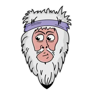 😒 8cf8ee8e Yeti, Abominevole uomo delle nevi, Criptide, Cartone animato, Mostro, Testa whatsapp sticker