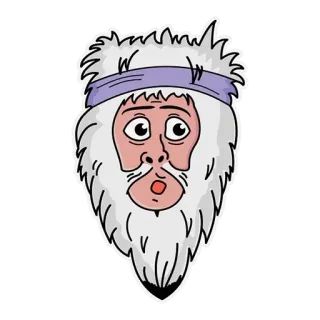 🤨 d35a09fb Yeti, Abominevole uomo delle nevi, Creatura, Mitico, Testa, Cartone animato, Mostro whatsapp sticker