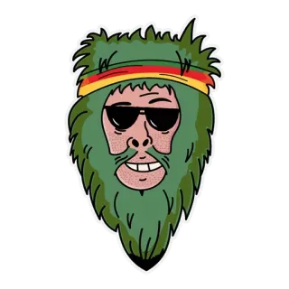 🥰 f6c3a07e Cartone animato, Uomo, Barba, Occhiali da sole, Fascia whatsapp sticker