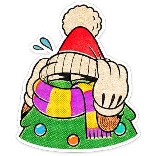 🎄 0e37ba00 圣诞节, 卡通, 冬天, 贴纸, 树, 假日 whatsapp sticker