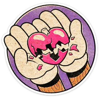 🎄 abaffdc4 心碎, 伤心, 难过, 情感, 手, 关系, 失去, 痛苦 whatsapp sticker