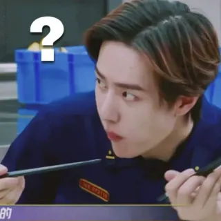 🤍 9183e01d 的 Fragezeichen, Essen, Essstäbchen, Asiatisch, Person, Verwirrung telegram sticker