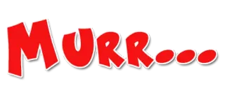 ❤ 7d8162f5 MURR... arte de palabras, dibujos animados, onomatopeya telegram sticker