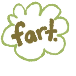 💥 807c5a91 fart. pedo, gracioso, dibujo animado, humor, broma, onomatopeya telegram sticker
