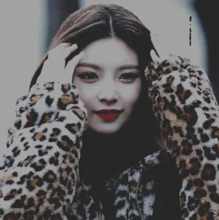 💎 274dfdbe donna, ritratto, stampa leopardata, moda, bellezza telegram sticker