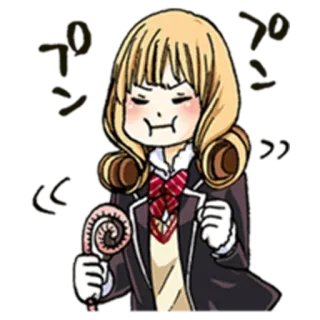 😕 9f55a4f9 ぷんぷん Anime, Gadis, Marah, Cemberut, Jepang whatsapp sticker