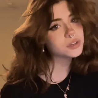 💗 0fd81649 mulher, retrato, menina, pessoa, beleza, rosto, cabelo telegram sticker