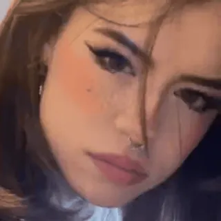 💗 346aa812 mulher, rosto, maquiagem, delineador, beleza, retrato telegram sticker