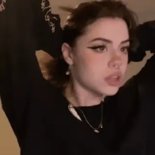 💗 4abf160a mulher, retrato, pessoa, mulher jovem, delineador, maquiagem telegram sticker