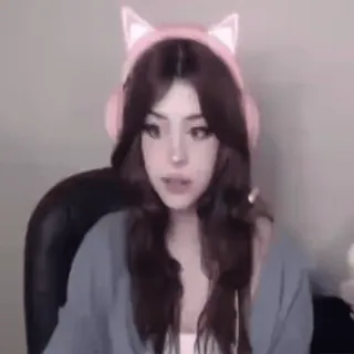 💗 7ccd4ec2 menina, orelhas de gato, mulher, retrato, fones de ouvido telegram sticker