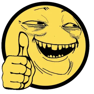 🌝 3144a77a Meme, Émoji, Drôle, Visage, Pouce levé telegram sticker