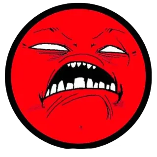 🌝 e935ae17 colère, rage, mème, agacé, visage telegram sticker