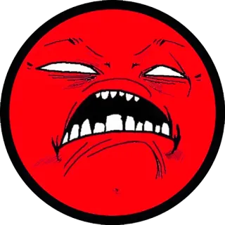 π« 22bfcde6 anger, red face, meme, angry, rage telegram sticker