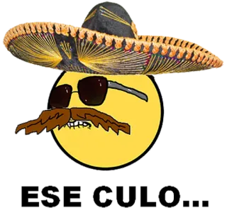 π₯΄ 4b6cdb0c SCO sombrero, mustache, sunglasses, emoji, expression, humor telegram sticker