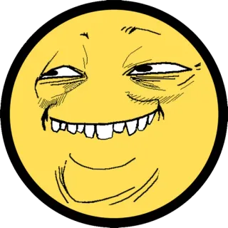 π 7bb4fe6f emoji, smiley face, meme, smirk, cartoon face, yellow telegram sticker