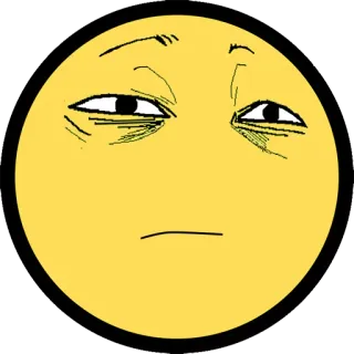π 7d8c0830 emoji, face, expression, sarcastic, unimpressed, yellow telegram sticker