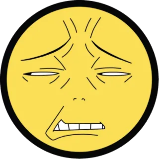 π 9b8f6582 emoji, face, expression, annoyed, yellow telegram sticker