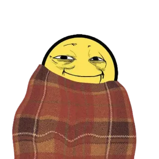 π³ββοΈ c1ca7cca meme, emoji, smug, face, blanket telegram sticker