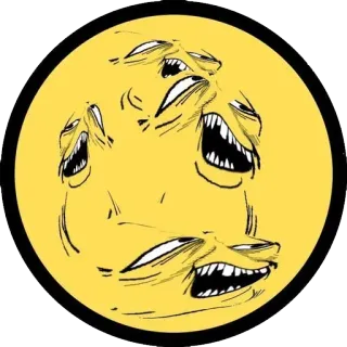 😜 46202c0b Meme, Emoji, Muka lucu, Kartun, Emosional, Ekspresi telegram sticker