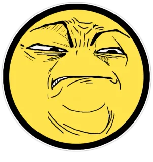 😠 78ee151d Meme, Wajah, Emoji, Seringai, Lucu, Ekspresi telegram sticker