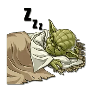 😴 5bd5f30f Yoda Star Wars ZZZ yoda, star wars, ngủ, buồn ngủ, zzz telegram sticker