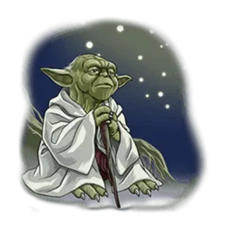 🌙 c9d94f1a Yoda Yoda, Chiến tranh giữa các vì sao, Jedi, Bậc thầy, Hình dán telegram sticker