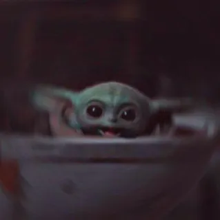 😄 4554d34e Grogu The Mandalorian Grogu, Baby Yoda, Star Wars, cute, infant, child, mandalorian telegram sticker