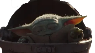 👊 582d51f3 Grogu The Mandalorian baby yoda, grogu, mandalorian, sleep, cute, star wars telegram sticker