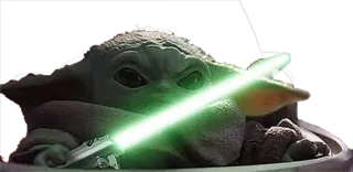 🔫 81947ee9 Grogu Star Wars Grogu, Baby Yoda, Star Wars, The Mandalorian, lightsaber, Disney telegram sticker
