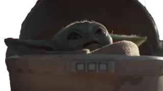 🤨 b3e6bdb3 Grogu The Mandalorian Grogu, Baby Yoda, Mandalorian, Star Wars, Cute, Disney, Space, Sci-fi telegram sticker